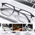 Square Metal Black Frame Myopia Glasses Anti-blue Light Women Men Near Sight Eyeglasses Unisex Goggles Diopters -0.5 To -6.0. 