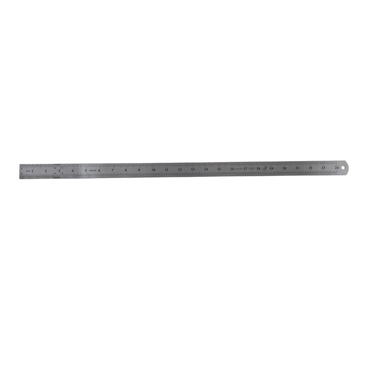 60cm Stainless Metal Measuring Straight Ruler with Stainless Steel ...