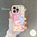 Cute Cartoon Labubu Soft Case Compatible for IPhone 11 16 15 14 13 12 Pro Max 7Plus X XR XS Max 7 8 15 6 6S 16 Plus SE 2020 Trendy Pop Mart Flower Bracelet Cover. 