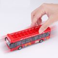 4 Wheels Double Decker Bus Model bus Toy Car ABS Alloy Simulate Car Model Exquisite Bus Toy Model Birthday Gift. 