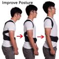 Adjustable Back Posture Corrector Back Pain Relief Belt Spine Waist Support Correction Straps Posture Belt For Men Women - Black. 