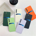 【Solo Yolo】Solid Color Card for Samsung s23 Phone case iphon14 Simple and Soft note20 All-Inclusive Protective Cover A14/54. 