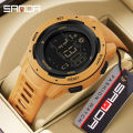 Sanda men watches sports pedometer calories 50m waterproof LED digital watch wristwatch Relogio Masculino 2145.