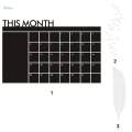 Monthly Planner Calendar Blackboard Removable Wall Sticker Chalk Board Decal.