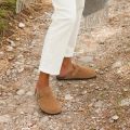 Shevalues New Boston Clogs Slippers For Women Men Cork Footbed Sandals Female Suede Mules Slides With Arch Support Beach Shoes.