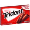 Trident Cinnamon Flavor Chewing Gum Full Box 12 Pack - - 14 stick. 
