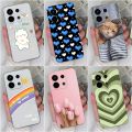 Phone Case For Xiaomi Redmi Note 13 4G Back Cover Cute Cat Shockproof Transparent Silicone Matte TPU For Redmi Note 13 Pro Funda. 