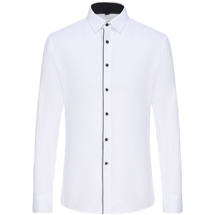 Men's%20Semi-formal%20Color%20Matching%20Long%20Sleeve%20Dress%20Shirt%20Comfy%20Regular%20Fit%20Button%20Up%20Classic%20Shirts%20For%20Business%20Activities%20-%20Image%205