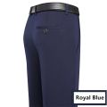 Formal Pants Men Thick Autumn Black Blue Grey Elastic Stretch Bussiness Loose Suit Big Plus Size 46 48 50 52 Office Trousers.