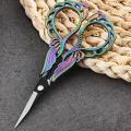 Orchid Shear New Black Blade Vintage Crafts Super Sharp Thin Tea Bag Cutting Tools Embroidery Professional Small Scissors Sewing.
