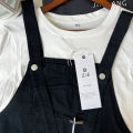 【High Quality】【Youthful-looking two-piece set】Cotton Suspender Pants Women's Suit Small Spring and Summer Loose Jumpsuit.