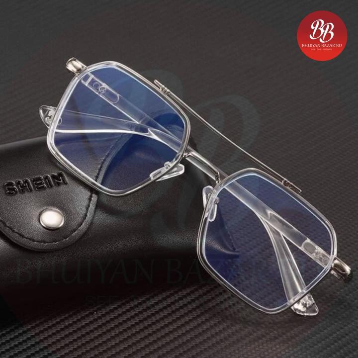 Anti Blue Reflective White Glass UV400 Sunglasses for Men - Sun Glass For Men - Sunglasses For Men - চশমা ছেলেদের - Sun Glass For Men