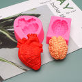 1Pc Heart Brain Shape Silicone Mold Resin Kitchen Baking Tool DIY Pastry Cake Fondant Moulds Dessert Chocolate Candle Decor Qoddess. 