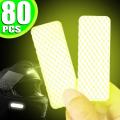 80/40/10PCS Helmet Safety Warning Reflective Stickers Waterproof High Visibility Reflector Tape for Night Riding Walking Car.