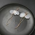 1 pair beautiful transparent most demanding earrings for women.