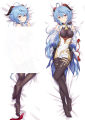 Genshin Impact Equal Body Pillow Ganyu Keqing Qiqi Walnut Eula Anime Long Pillow Two-dimensional Gift. 