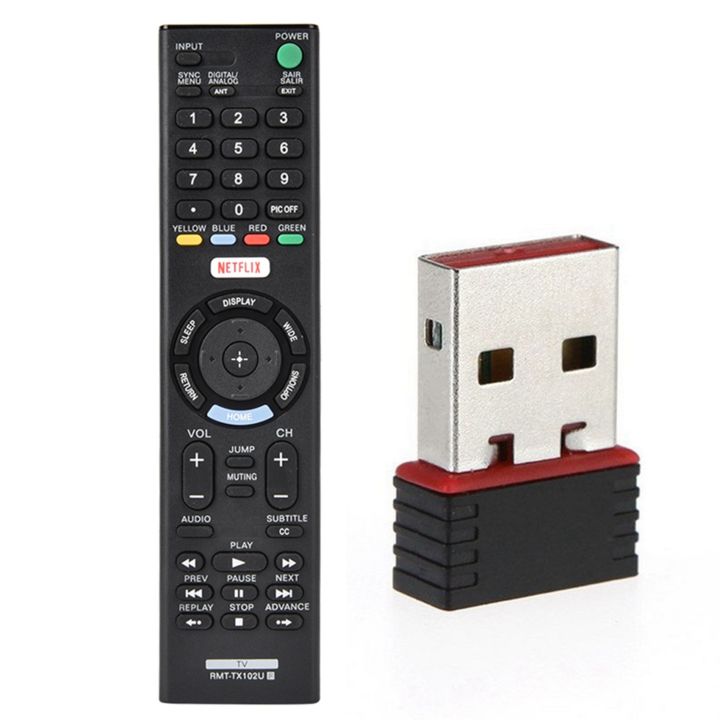 Realtek USB Wireless 802.11B/G Lan Card Wifi Network Adapter RTL8188 & Smart Tv Remote Control -Tx102U