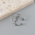 1PC Hollow Heart Shape Ear Cuff No Piercing Vintage Clip Earrings. 