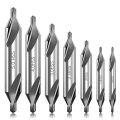 7 Pcs Center Drill Bits Set 60-Degree Angle Center Drill Bits Kit Countersink Tools for Lathe Metalworking. 