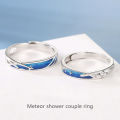 Creative Personality Meteor Shower Adjustable Couple Rings Girl Boy Friend Jewelry Gift.
