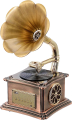MIni Vintage Retro Classic Gramophone Phonograph Shaped Stereo Speaker Wooden Sound System Music Box Bluetooth Speaker Smart Gramophone Digital Speaker. 