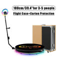 360 Photo Booth Machine for Parties with Extra Battery Logo Customization,Software APP Remote Automatic 360 Spin Camera Booth. 