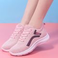 2023Spring and Summer Women's Mesh Surface Shoes Student Sneakers Breathable Light Running Shoes Casual Shoes Soft Bottom Travel Net Shoes. 