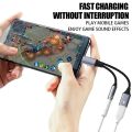 2 in 1 USB Type C To 3.5mm Aux Audio Splitter PD60W Fast Charging Cable For Xiaomi Samsung Huawei MacBook Headphone Jack Adapter.