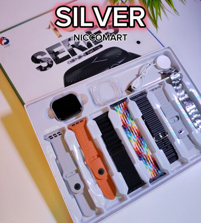 S30 Pro Max Smart Watch with 7 Straps. Series 10 Infinity Screen Bluetooth Calling Smartwatch