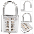 ZG JINHAO : Key Less 10 Digit Number Button Code Lock Zinc Alloy Password Padlock Outdoor Locker Safety Locks Travel Suitcase Protector Lock. 