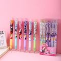 12Pcs/Lot Kawaii Game Genshin Impact Roller Ball Pen Cartoon Stationery Raiden Shogun Kamisato Ayaka Ganyu Hu Tao Nahida Yae Miko Black ink Gel pen kids stationery gift. 