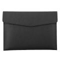 PU Leather A4 File Folder Document Holder Waterproof Portfolio Envelope Folder Case with Snap Closure(Black). 