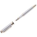 Jinhao 250 Frosted White Gold Fountain Pen M Nib Fountain Pen.