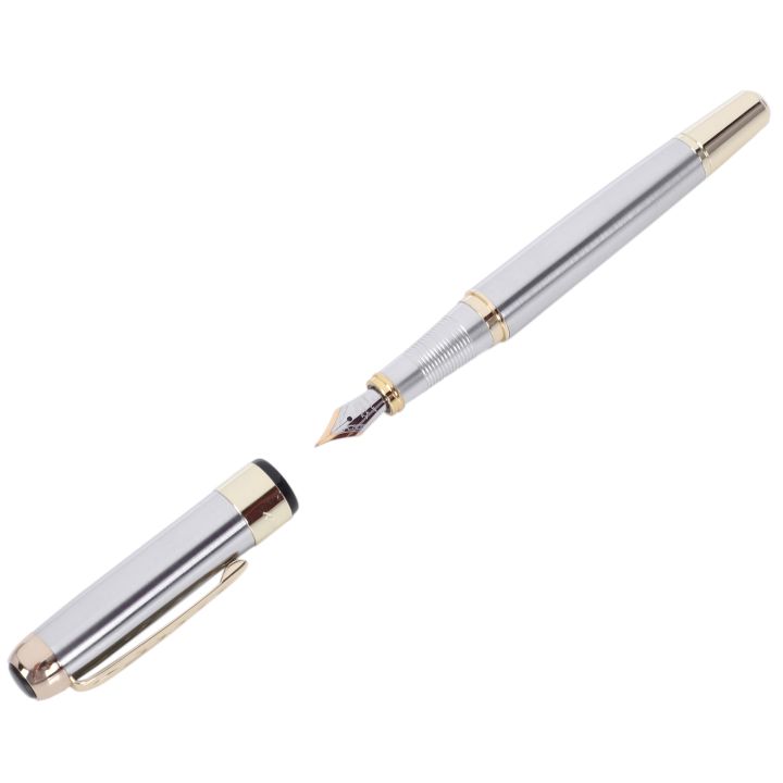 Jinhao%20250%20Frosted%20White%20Gold%20Fountain%20Pen%20M%20Nib%20Fountain%20Pen%20-%20Image%204