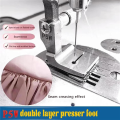 2Pcs Piping Sewing Machine Presser Foot, Gathering Pleated/Shirring Presser Foot P5W for Industrial Sewing Machine Spare Parts.