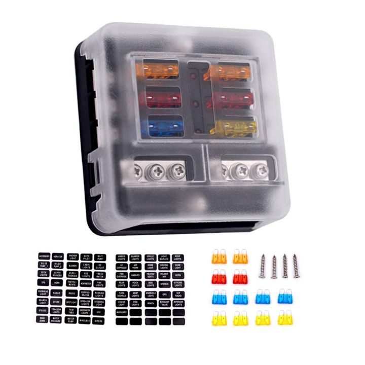 NXFDSIOZ%204X%206-Way%20Waterproof%20Fuse%20Block,with%20LED%20Indicator%2012%20Circuits%20with%20Negative%20Marine%20Fuse%20Box%20for%20Dc%2012/24V%20Car%20RV%20Truck%20-%20Image%205