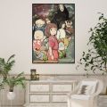 bilibili Spirited Away Chihiro Poster Prints Wall Sticker Painting Bedroom Living Room Decoration Office Home Self Adhesive. 