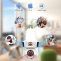 V380 PRO REAL 3 LENS BULB CAMERA FULL NIGHT COLOR 6MP( 2MP+2MP+2MP) WIFI  Three Lens 3 Screens Ip Cctv Color Night Vision Ptz Two Way Audio Security Light Bulb Camera. 