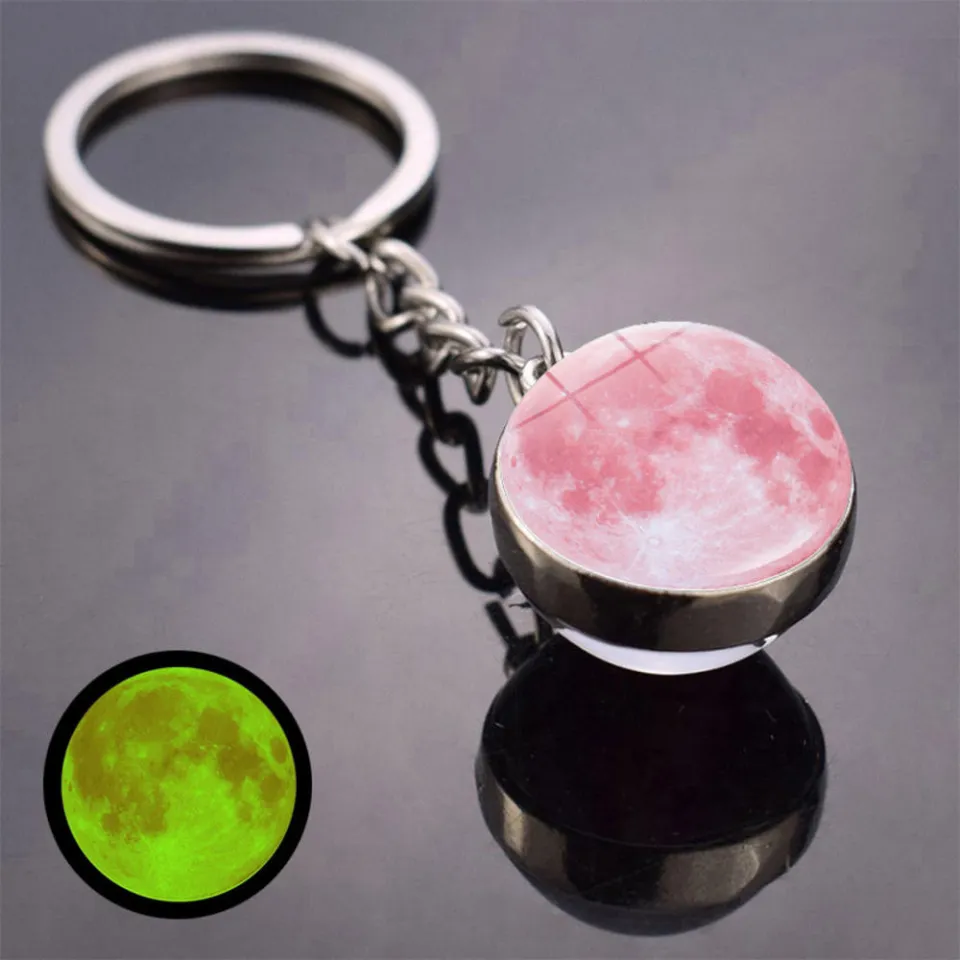 Colorful Galaxy keychain Decorative Handmade Portable Glass dome