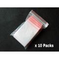 1.5”x 2”  Zip Lock Plastic Packet - 10 packs. 