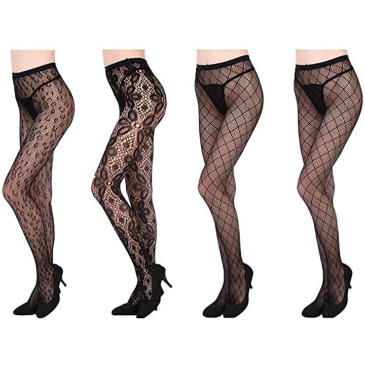 Fashion Women Lace Mesh High Waist Stockings Pantyhose Long Socks