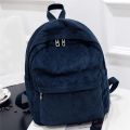 Corduroy Backpack Fashion Women Bookbags Pure Color Shoulder Bag Teenger Girl Travel Bags Female Mochila Striped Rucksack. 