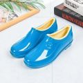 Low-Top Waterproof Shoes Shallow Mouth Rain Shoes Rain Boots Korean Floral Home Rubber Shoes Crystal Shoe Cover Women's Short Fashion. 
