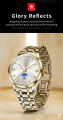 Olevs 3646 Stainless Steel Analog Wrist Watch For Men. 