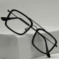 Eyewear Black Metal Square Shaped Retro Classic Glass Frame Men Women Spectacle Frame Reading glass Unisex Optical Eyewear. 