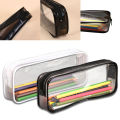 Soft Plastic Transparent Pencil Case Student Pvc Clear Pen Bag Transparent Bag Layor. 
