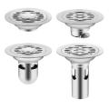 Toilet Odor-proof Floor Drain Stainless Steel Circular Washing Machine Dual-purpose Sewer Cover Bathroom Drain Floor Drain. 