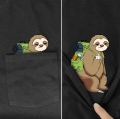 Funny T-Shirt Fashion Brand Summer Middle hand Pocket Raccoon T-shirt Men's for Women Shirts Hop Tops Funny Cotton Tees. 