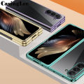 For Samsung Galaxy Z Fold 5 Case Transparent Plating Antioxidant Clear Cover for Samsung Galaxy Z Fold5 Back Cover. 