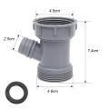 3/1PCS Kitchen Sink Drain Pipe Adapter Y Shaped Basin Sewer Branch Connector Water Drains Pipe Joint Thread Hose Connectors. 